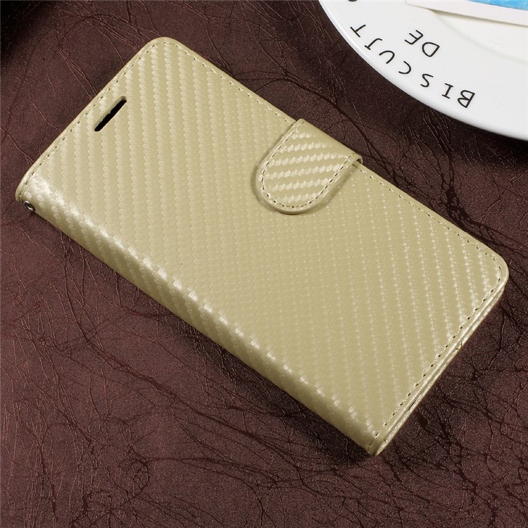 Carbon Fiber Texture Leather Wallet Phone Case for Samsung Galaxy S8 SM-G950 - Black-3