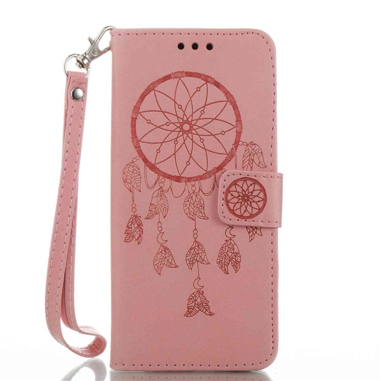 For Samsung Galaxy S8 Plus G955 Imprinted Dream Catcher Wallet Leather Case Stand - Pink-6