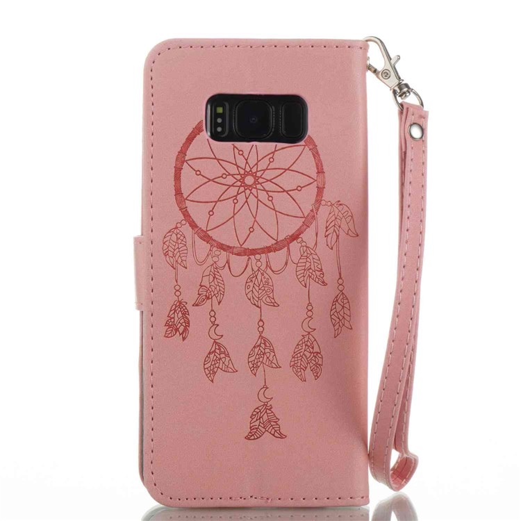 For Samsung Galaxy S8 Plus G955 Imprinted Dream Catcher Wallet Leather Case Stand - Pink-7