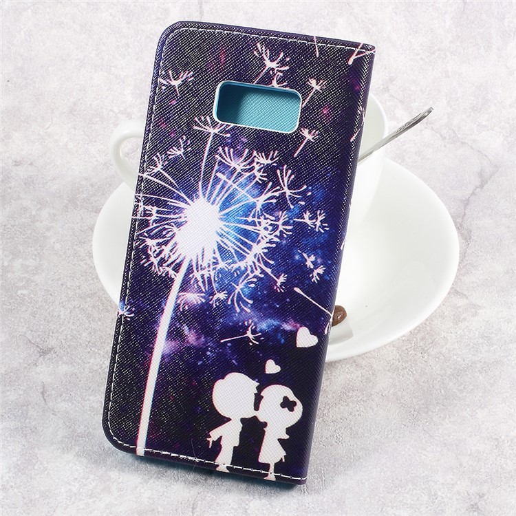Pattern Printing Leather Wallet Stand Case for Samsung Galaxy S8+ SM-G955 - Romantic Lovers-2