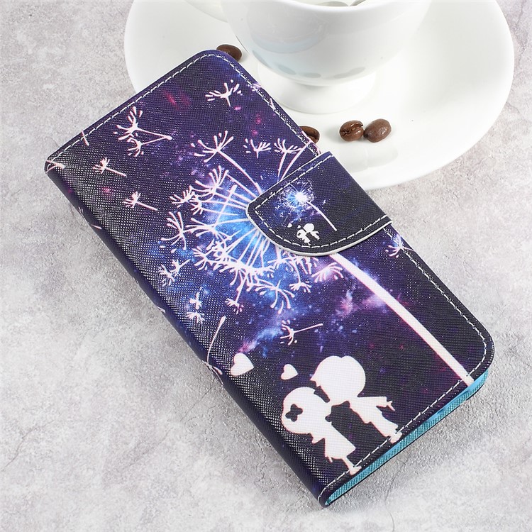 Pattern Printing Leather Wallet Stand Case for Samsung Galaxy S8+ SM-G955 - Romantic Lovers-3