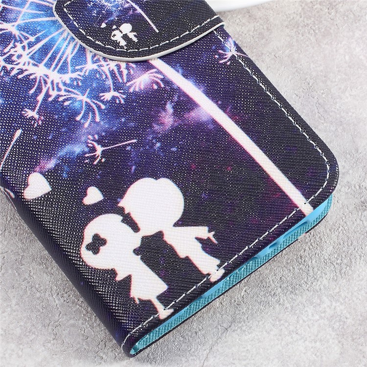 Pattern Printing Leather Wallet Stand Case for Samsung Galaxy S8+ SM-G955 - Romantic Lovers-7