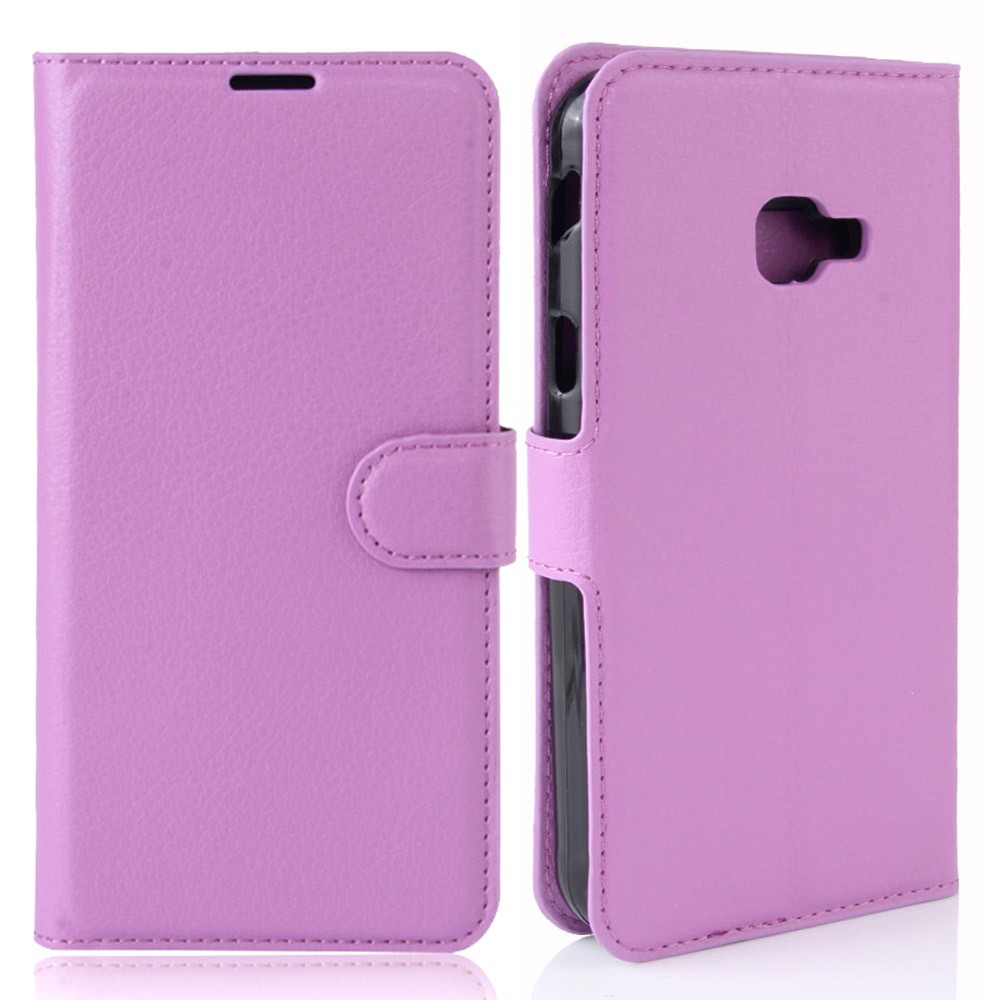 Litchi Skin PU Leather Stand Case for Samsung Galaxy Xcover 4s / Xcover 4 G390F - Purple-1