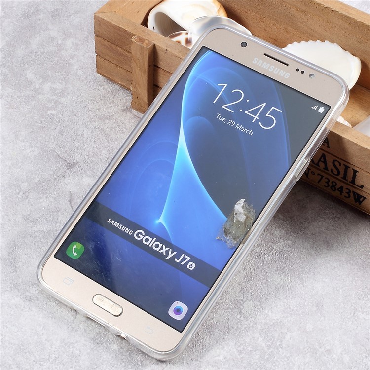 IMD Patterned Clear TPU Cell Phone Case for Samsung Galaxy J7 (2017) J710 - Stylish Girl Pattern-2
