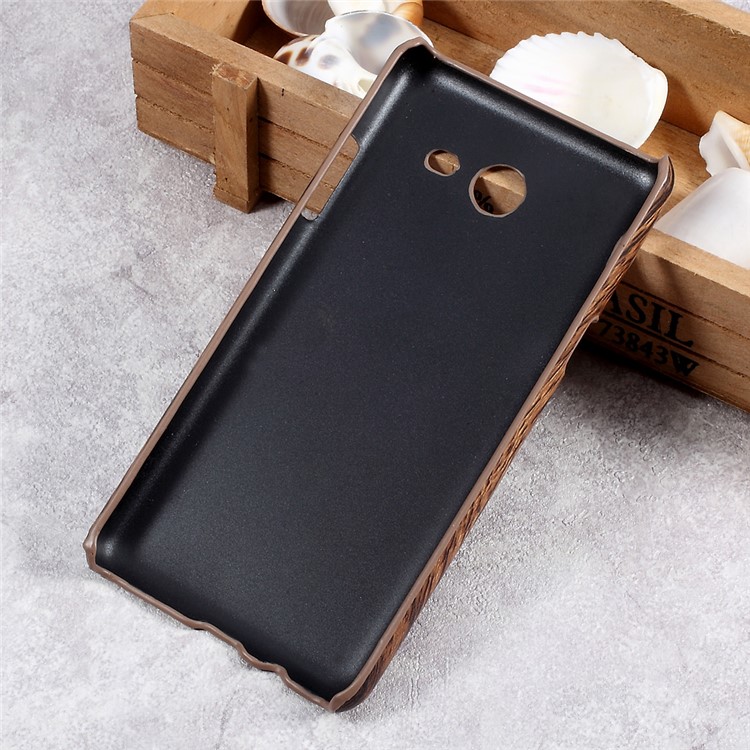 Leather Coated PC Protective Phone Case for Samsung Galaxy J5 (2017) - Wood Texture / Brown-2