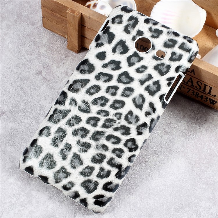 Leather Coated Hard Case Cover for Samsung Galaxy J5 (2017) - Leopard Skin-1