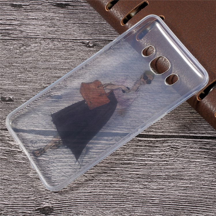 IMD Pattern Printing Clear TPU Cell Phone Case for Samsung Galaxy J5 (2016) SM-J510 - Stylish Girl Pattern-6