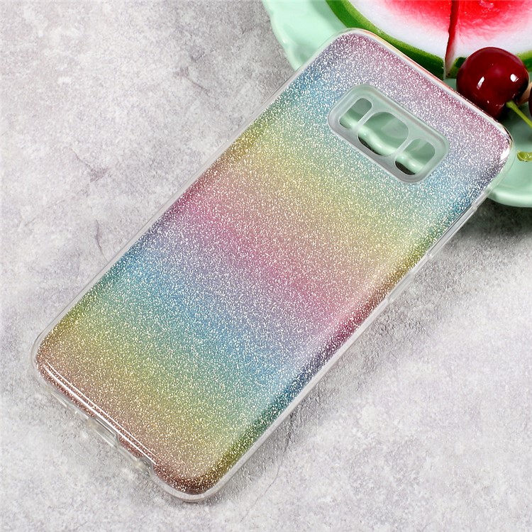 

2-in-1 Gradient Glittery Powder TPU + PC Combo Case for Samsung Galaxy S8 SM-G950 - Mixture