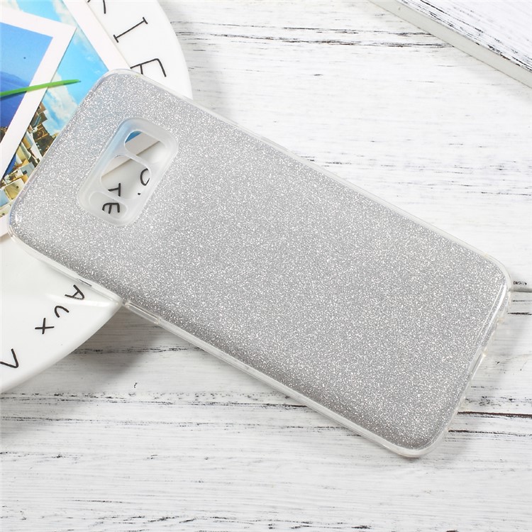 Glittery TPU + PC Hybrid Cell Phone Case for Samsung Galaxy S8 SM-G950 - Silver-3