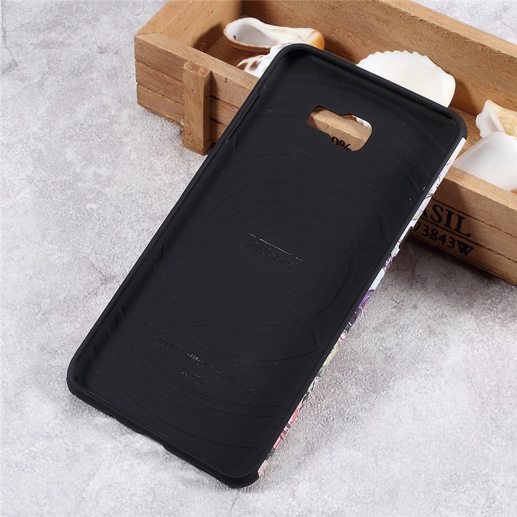 Embossed Pattern Soft TPU Back Phone Case for Samsung Galaxy C9 Pro - Animals and Colorful Flowers-4