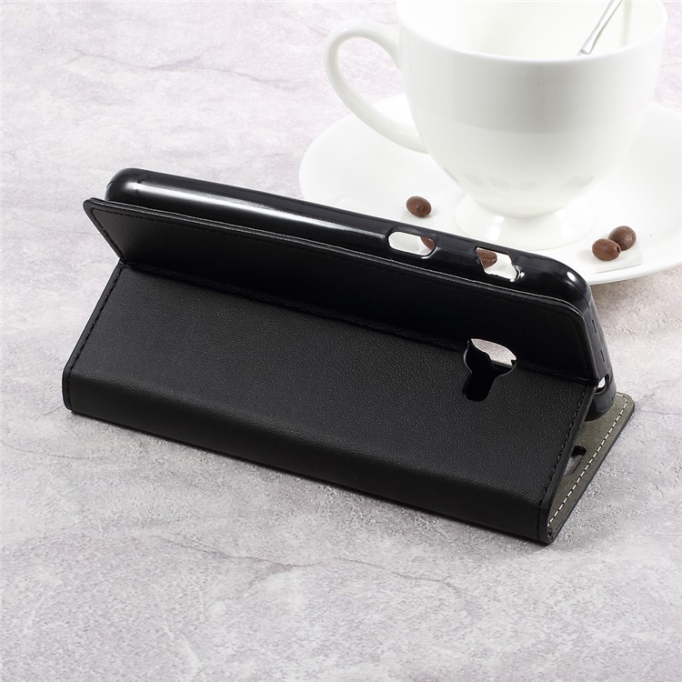 PU Leather Wallet Cell Phone Case for Samsung Galaxy Xcover 4 SM-G390F - Black-5