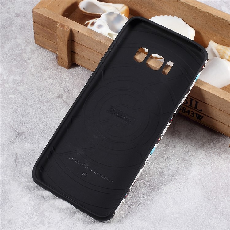 Embossed Pattern Soft TPU Back Phone Case for Samsung Galaxy S8 G950 - Cup Cakes-2