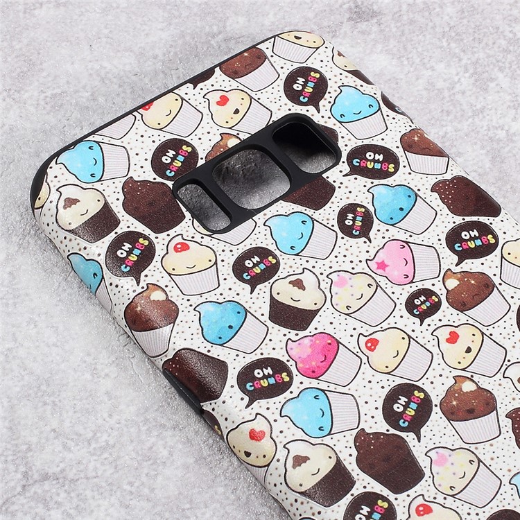 Embossed Pattern Soft TPU Back Phone Case for Samsung Galaxy S8 G950 - Cup Cakes-3