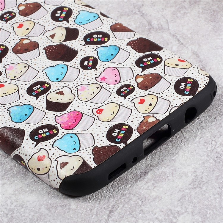 Embossed Pattern Soft TPU Back Phone Case for Samsung Galaxy S8 G950 - Cup Cakes-4