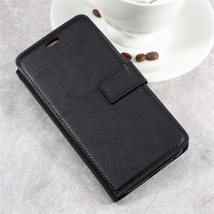 Wallet Stand Leather Litchi Texture Cell Phone Case for Samsung Galaxy A5 (2017) - Black-3