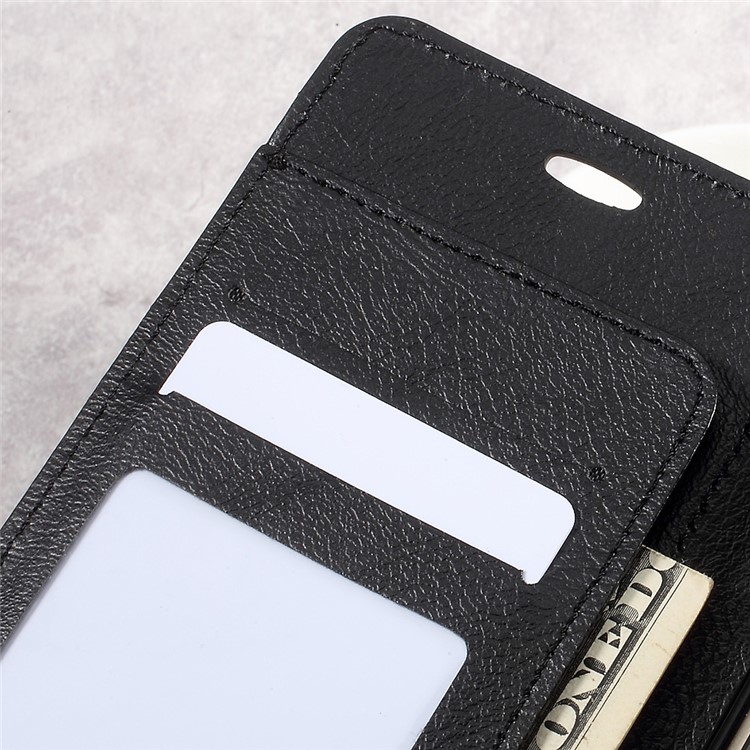 Wallet Stand Leather Litchi Texture Cell Phone Case for Samsung Galaxy A5 (2017) - Black-8