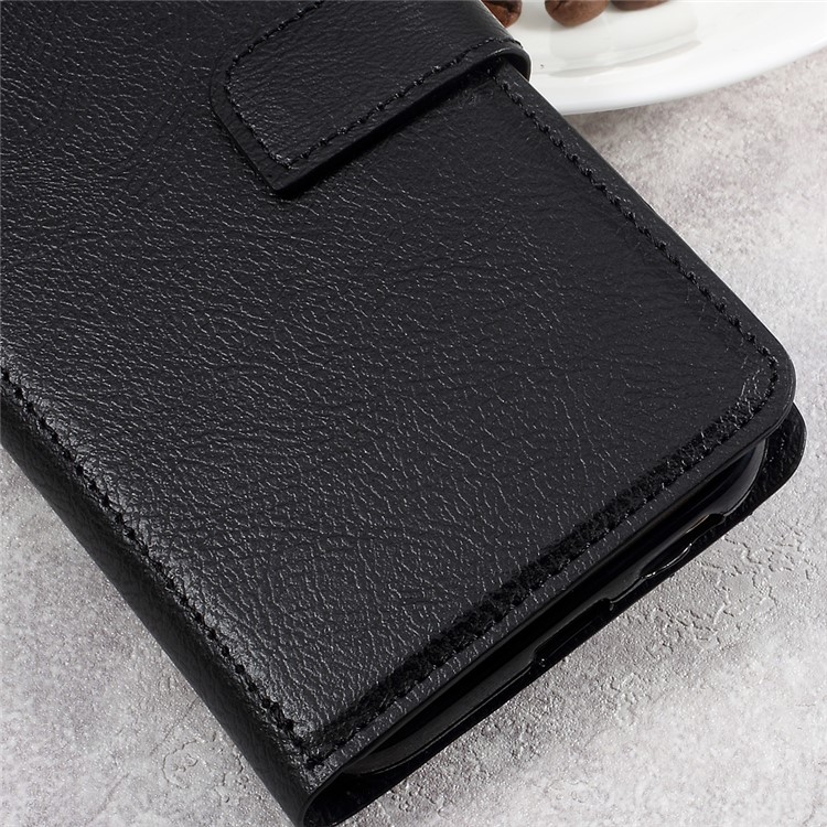 Wallet Stand Leather Litchi Texture Cell Phone Case for Samsung Galaxy A5 (2017) - Black-9