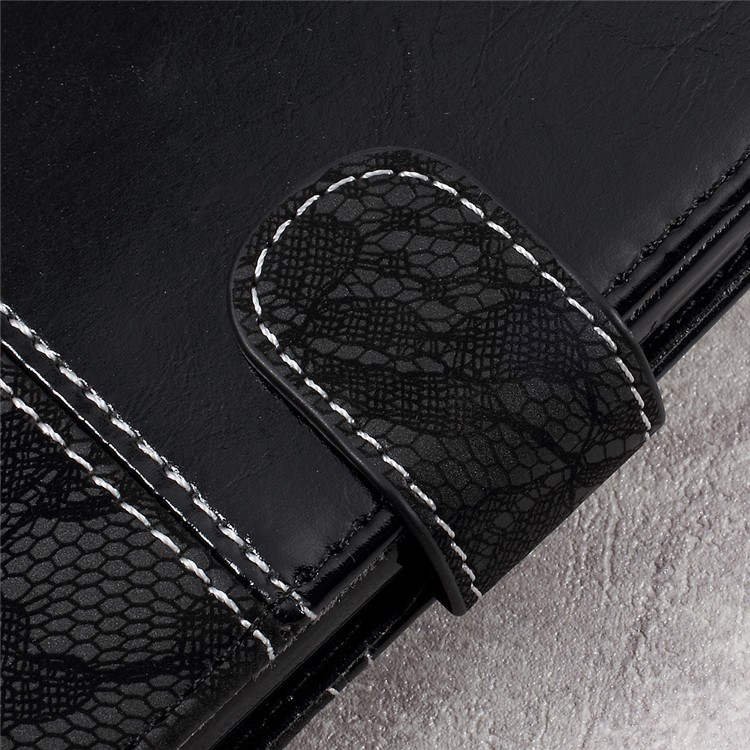 Dual-color Wallet Stand Leather Cell Phone Case for Samsung Galaxy A3 (2017) - Black/Grey-10