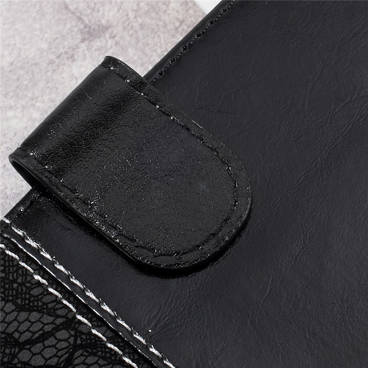 Dual-color Wallet Stand Leather Cell Phone Case for Samsung Galaxy A3 (2017) - Black/Grey-11