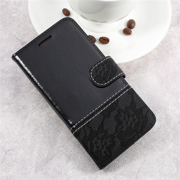 Dual-color Wallet Stand Leather Cell Phone Case for Samsung Galaxy A3 (2017) - Black/Grey-3