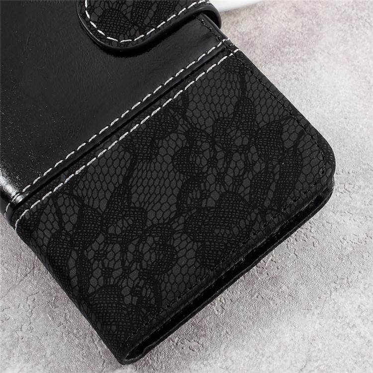 Dual-color Wallet Stand Leather Cell Phone Case for Samsung Galaxy A3 (2017) - Black/Grey-8