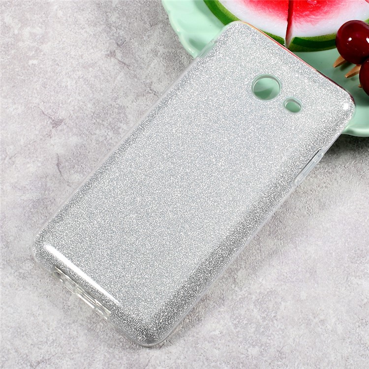 Glittery TPU + PC Hybrid Cell Phone Case for Samsung Galaxy J5 (2017) - Silver-1