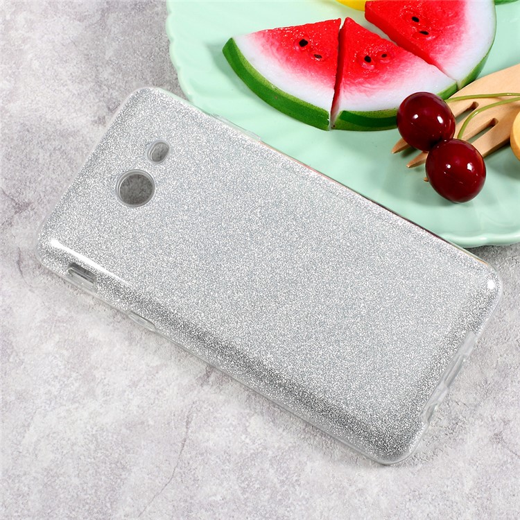 Glittery TPU + PC Hybrid Cell Phone Case for Samsung Galaxy J5 (2017) - Silver-3