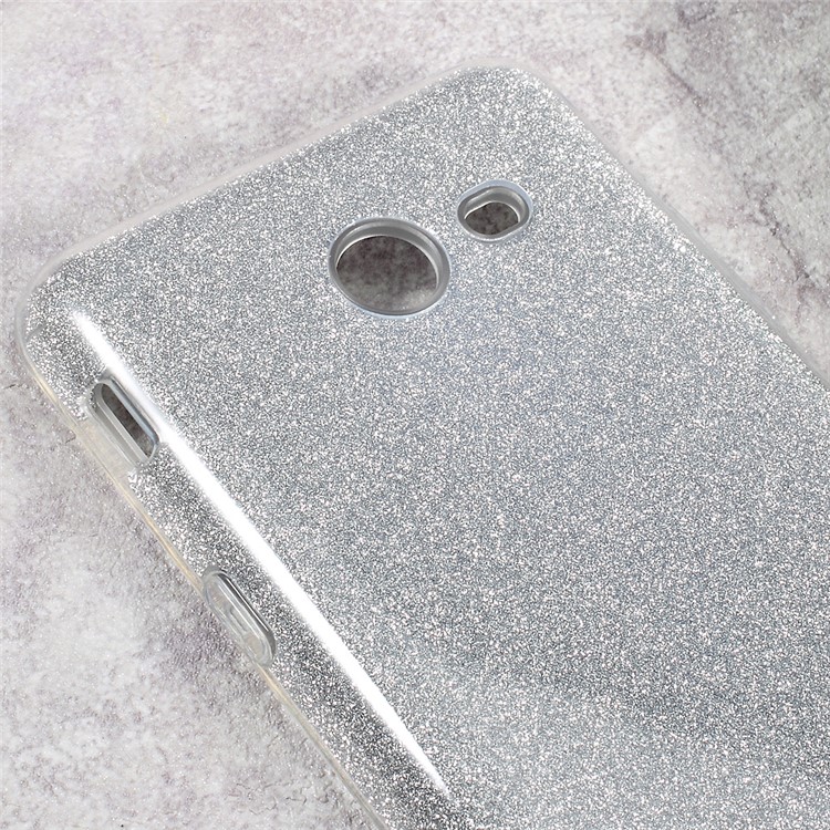 Glittery TPU + PC Hybrid Cell Phone Case for Samsung Galaxy J5 (2017) - Silver-4