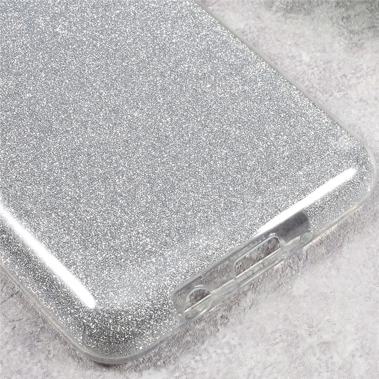 Glittery TPU + PC Hybrid Cell Phone Case for Samsung Galaxy J5 (2017) - Silver-5