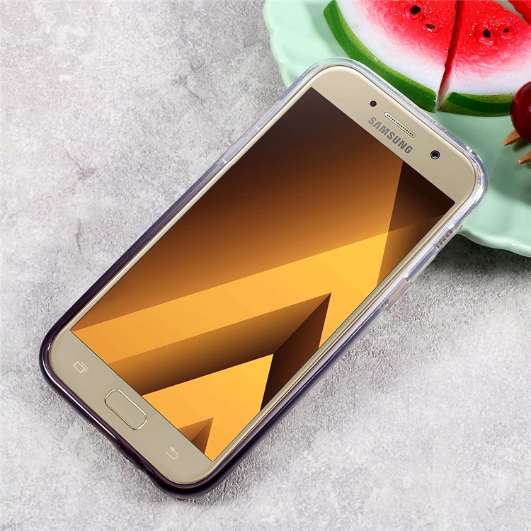 3-in-1 Gradient Color TPU + PC Phone Back Case for Samsung Galaxy A3 (2017) - Grey-2