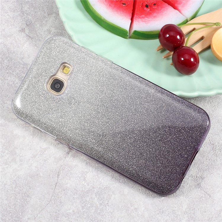 3-in-1 Gradient Color TPU + PC Phone Back Case for Samsung Galaxy A5 (2017) - Grey-3