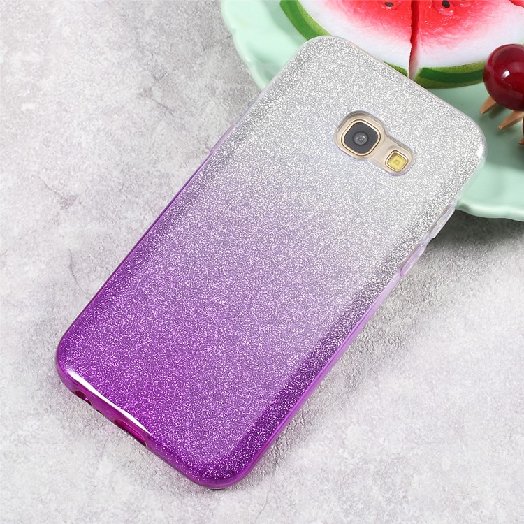 Gradient Color TPU + PC Phone Back Case with Flash Paper for Samsung Galaxy A5 (2017) - Purple-1