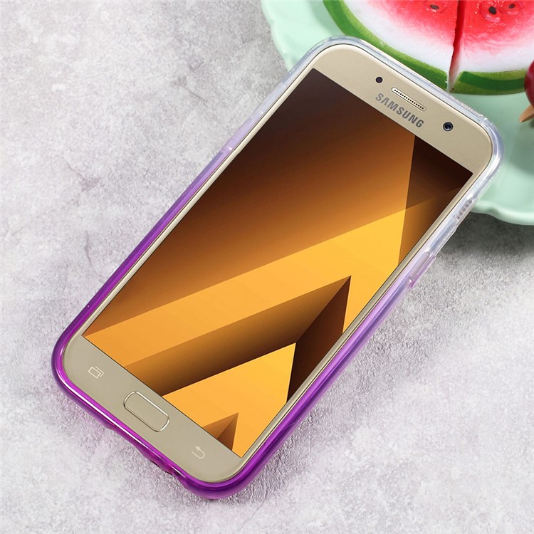 Gradient Color TPU + PC Phone Back Case with Flash Paper for Samsung Galaxy A5 (2017) - Purple-2