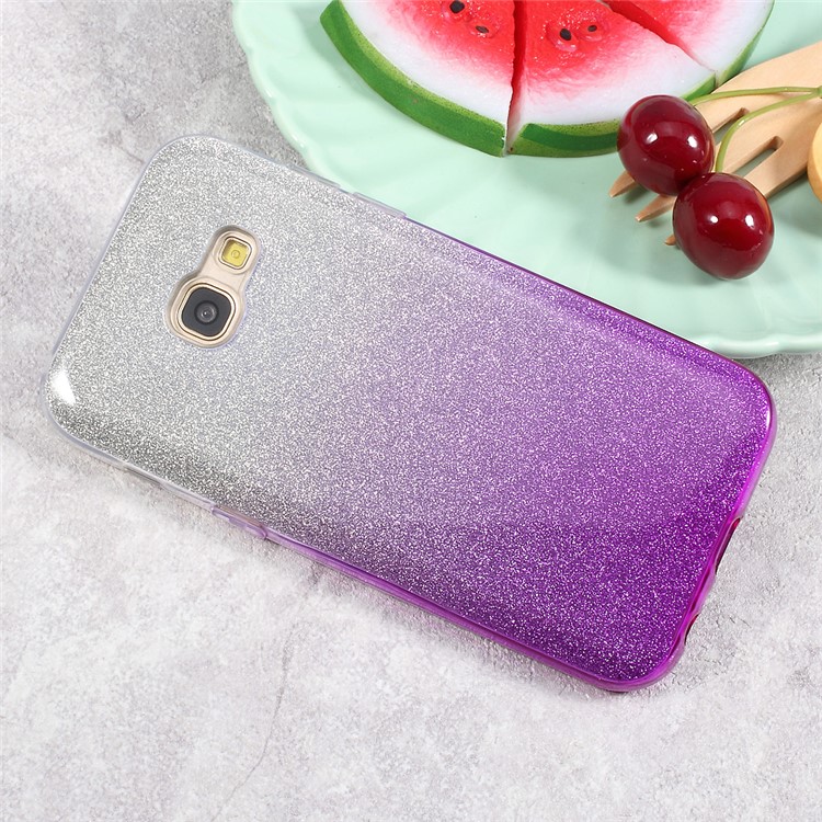 Gradient Color TPU + PC Phone Back Case with Flash Paper for Samsung Galaxy A5 (2017) - Purple-3