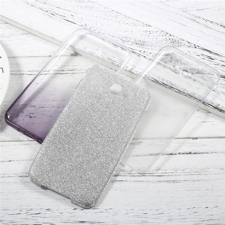 Gradient Color TPU + PC Phone Back Case with Flash Paper for Samsung Galaxy J5 (2017) - Grey-6