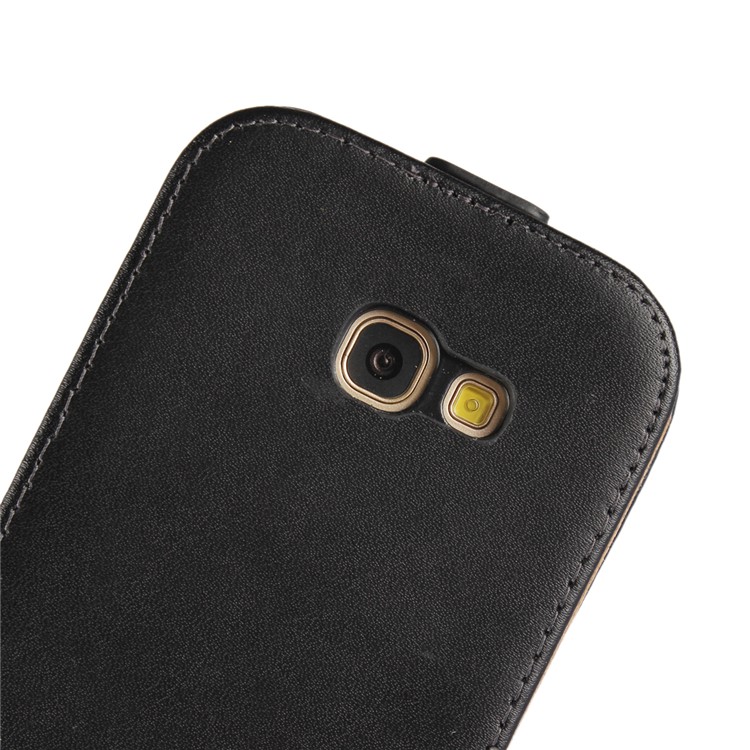 Split Leather Vertical Flip Cell Phone Case for Samsung Galaxy A3 (2017) - Black-11