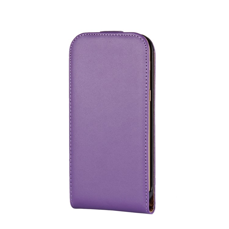 Split Leather Vertical Flip Mobile Casing for Samsung Galaxy A3 (2017) - Purple-2