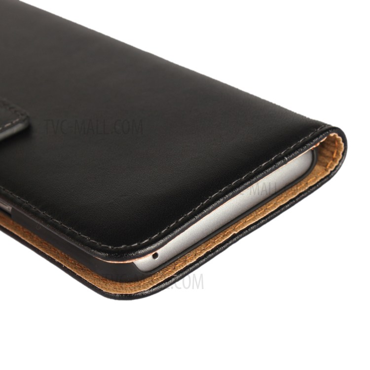 Genuine Split Leather Wallet Magnetic Flip Case for Samsung Galaxy S8 G950 - Black-11