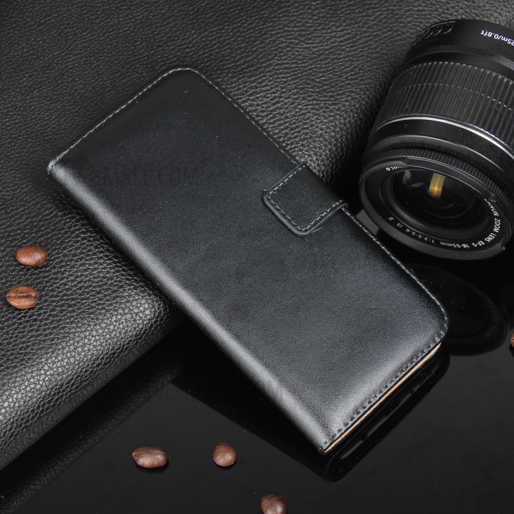 Genuine Split Leather Wallet Magnetic Flip Case for Samsung Galaxy S8 G950 - Black-17