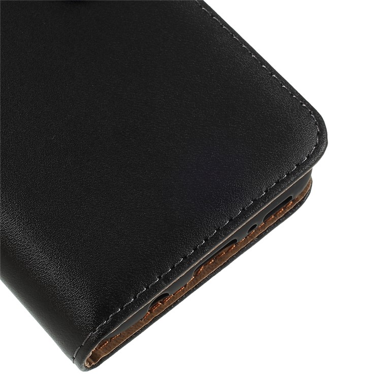 Genuine Split Leather Wallet Magnetic Flip Case for Samsung Galaxy S8 G950 - Black-7