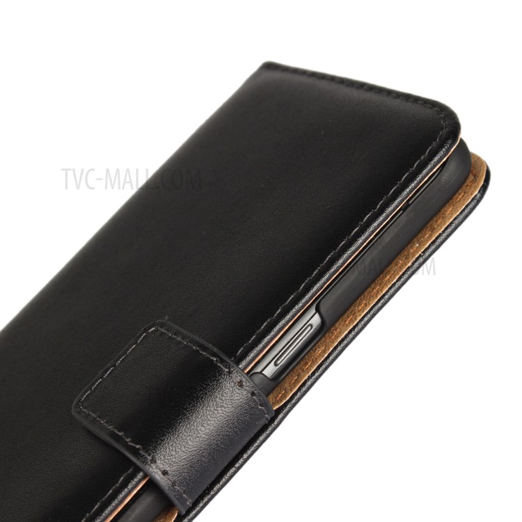 Genuine Split Leather Wallet Magnetic Flip Case for Samsung Galaxy S8 G950 - Black-9