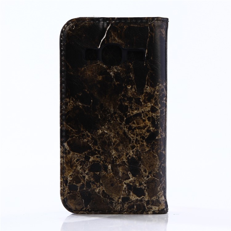 Marble Pattern Wallet Stand Leather Cell Phone Case for Samsung Galaxy J1 mini prime - Black-2