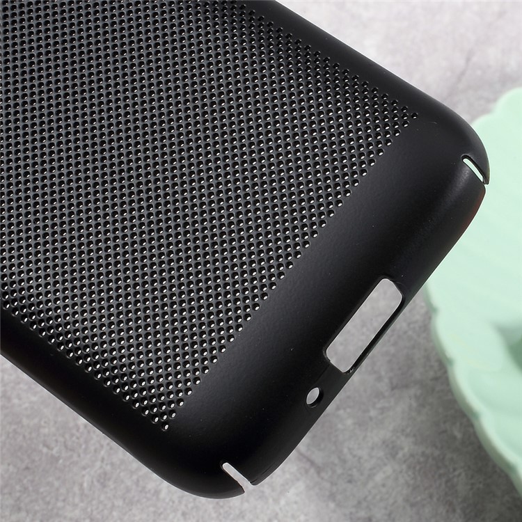 Hollow Mesh Heat Dissipation Rubberized Hard PC Cell Phone Case for Samsung Galaxy J1 mini prime - Black-5
