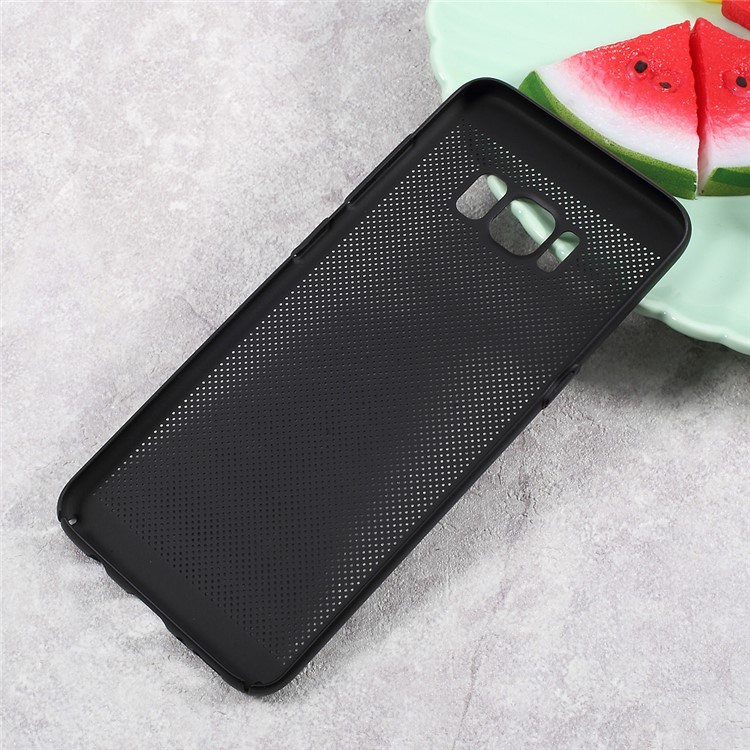 Hollow Mesh Heat Dissipation Rubberized Hard PC Cell Phone Case for Samsung Galaxy S8 SM-G950 - Black-2
