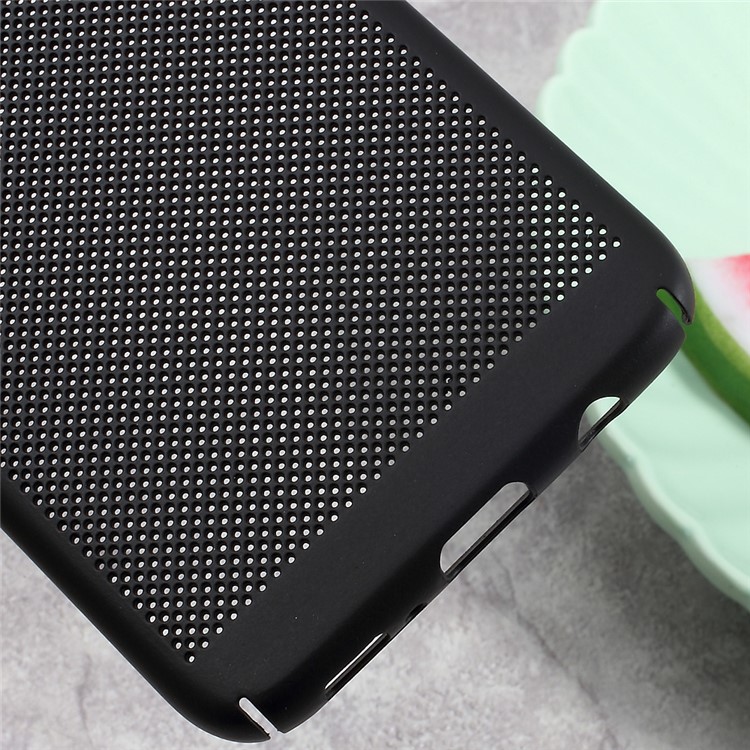 Hollow Mesh Heat Dissipation Rubberized Hard PC Cell Phone Case for Samsung Galaxy S8 SM-G950 - Black-5