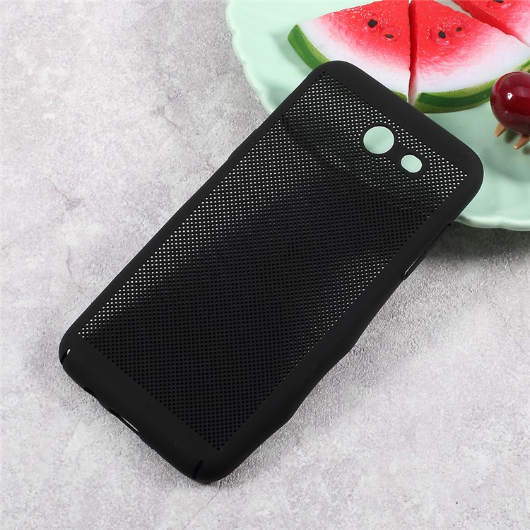 Hollow Mesh Heat Dissipation Hard PC Case for Samsung Galaxy J3 Emerge/J3 Prime/J3 (2017) - Black-1