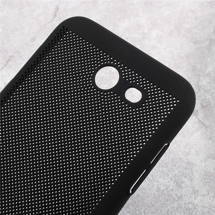 Hollow Mesh Heat Dissipation Hard PC Case for Samsung Galaxy J3 Emerge/J3 Prime/J3 (2017) - Black-4