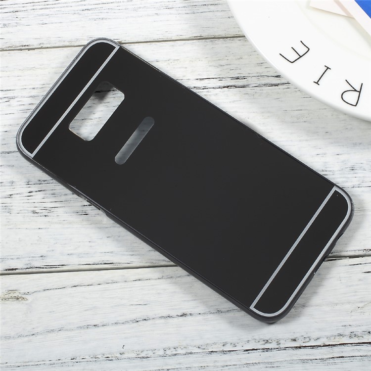Slide-on Metal Bumper Plated PC Hard Case for Samsung Galaxy S8 G950 - Black-3