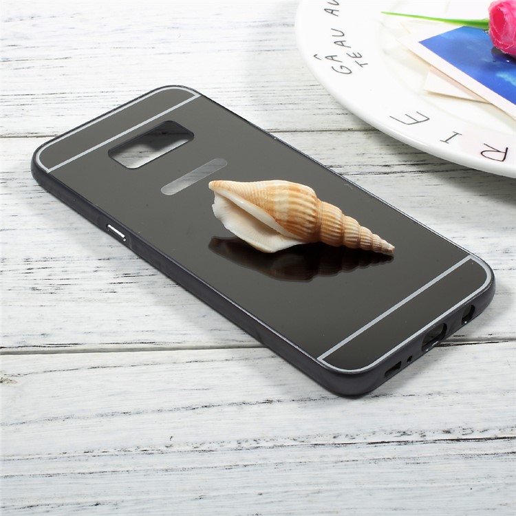 Slide-on Metal Bumper Plated PC Hard Case for Samsung Galaxy S8 G950 - Black-5