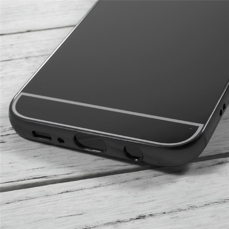 Slide-on Metal Bumper Plated PC Hard Case for Samsung Galaxy S8 G950 - Black-7